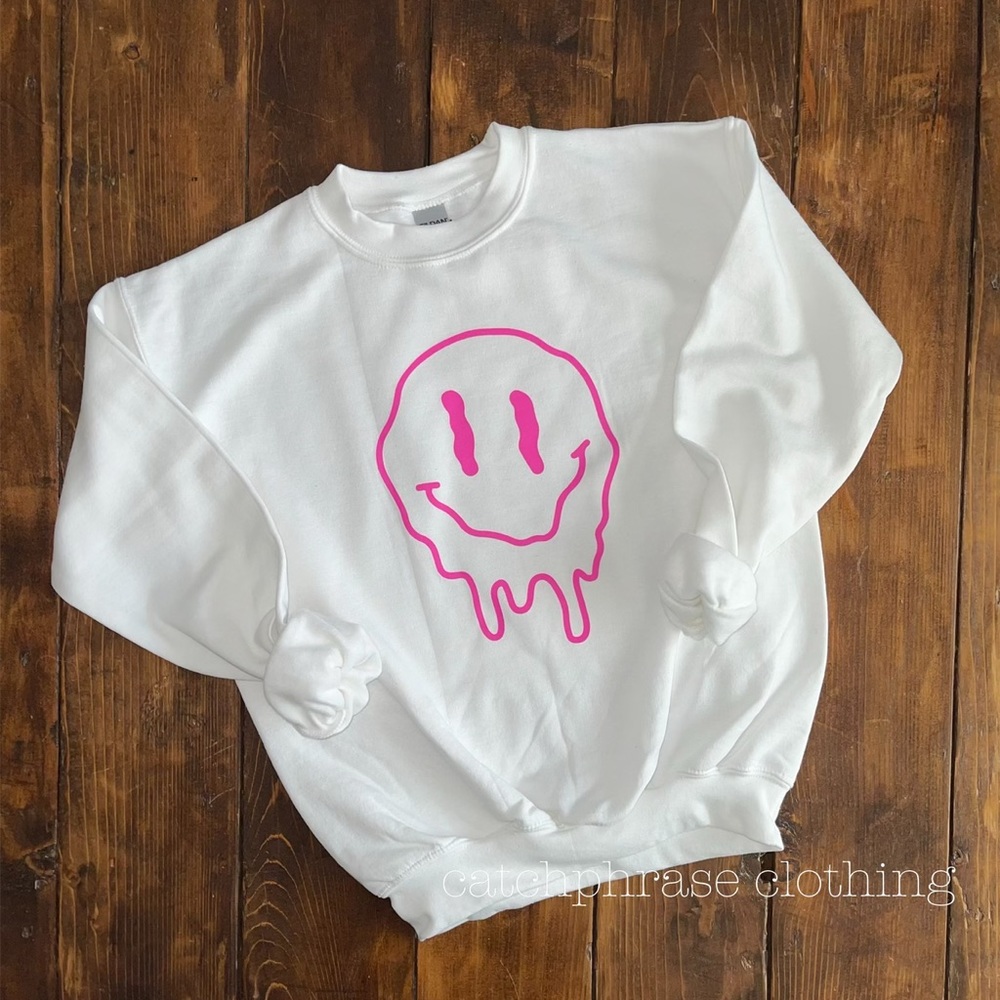 Youth drippy face sweatshirt
